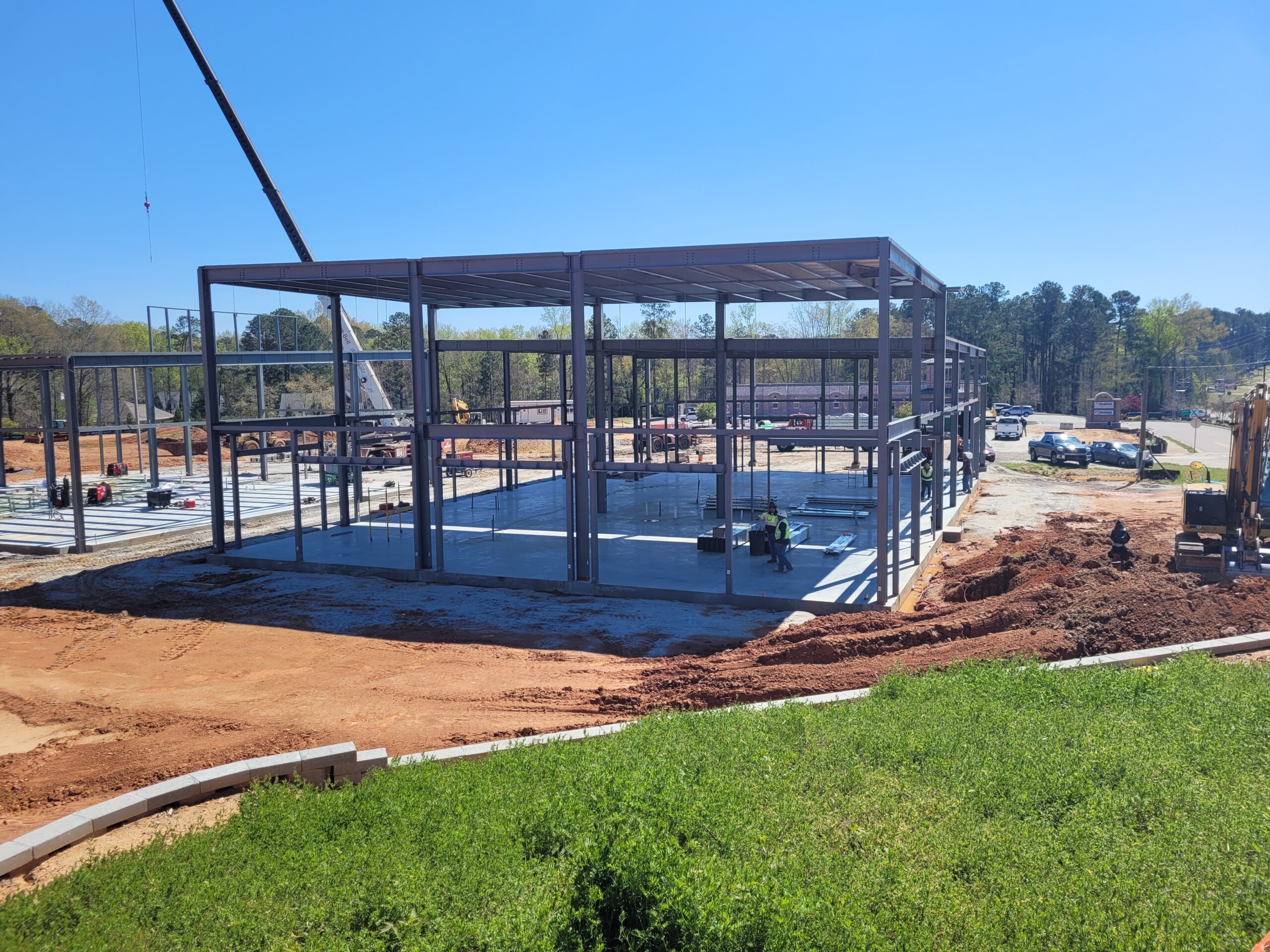 Macuch Steel Projects - Structural Steel support being installed at the Fury's Ferry construction project in Augusta GA